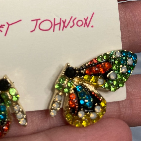 Betsey Johnson Jewelry - 💛TODAY***$17***Betsey Johnson Multicolor Crystal Earrings